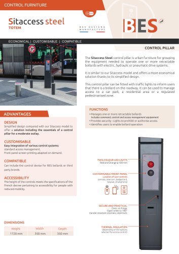 Technical sheet_SITACCESS STEEL Access control furniture