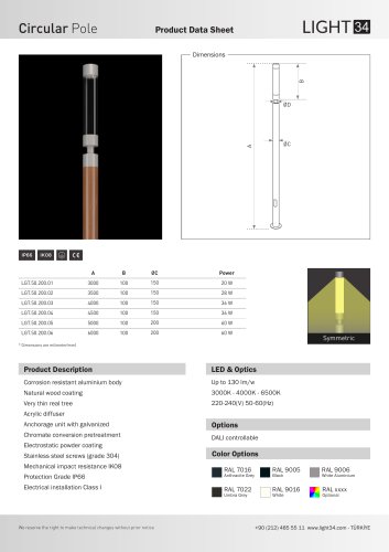 Circular Wooden Pole Datasheet