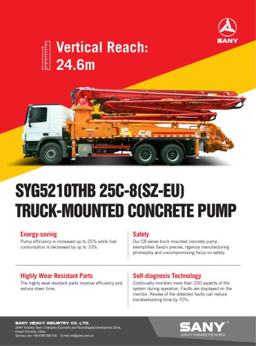 Truck-mounted Concrete Pump-SYG5210THB 25C-8(SZ-EU)