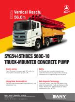 Truck-mounted Concrete Pump- SYG5445THBES 560C-10