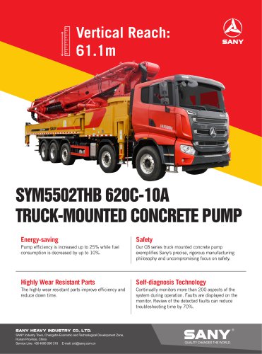 Truck-mounted Concrete Pump- SYM5502THB 620C-10A