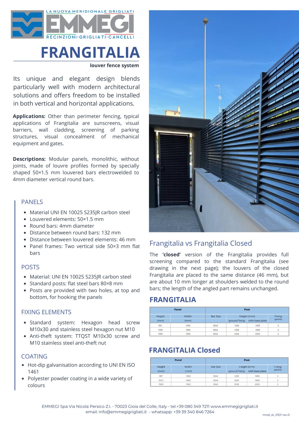 FRANGITALIA - Louver fence system - Emmegi spa