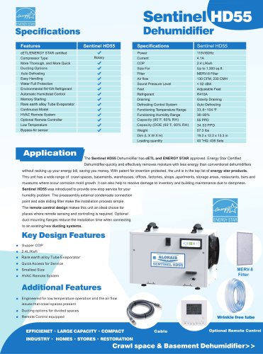 Sentinel HD55 Specification