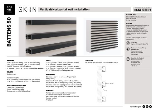Data Sheet Vertical/Horizontal wall installation
