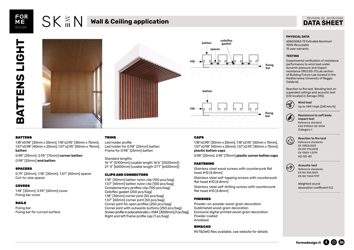 Data Sheet Wall & Ceiling application - ForMe