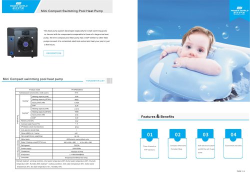 R410A Mini Pool Heat Pump