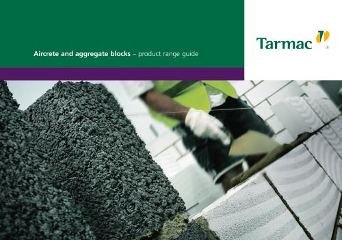 Aircrete and aggregate blocks product range guide