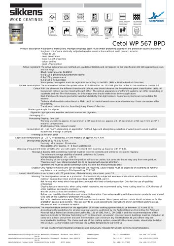 Cetol WP 567 BPD