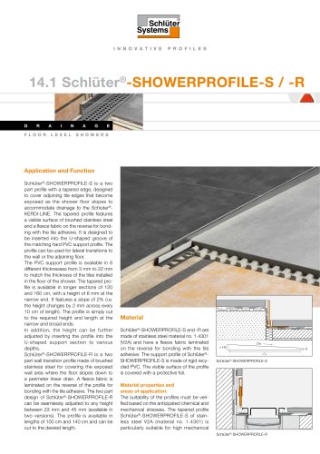 14.1 Schlüter® -SHOWERPROFILE-S / -R