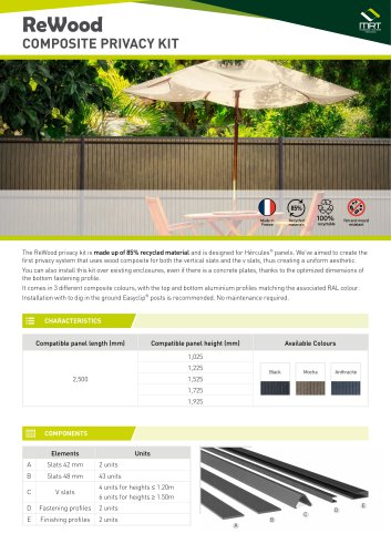 ReWood Composite Privacy Kit
