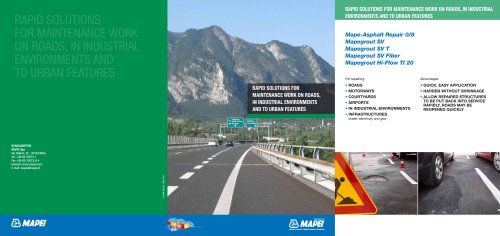 Maintenance work on Roads