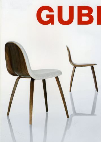 Gubi chair with wooden base