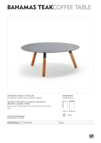 Bahamas Teak Coffee Table