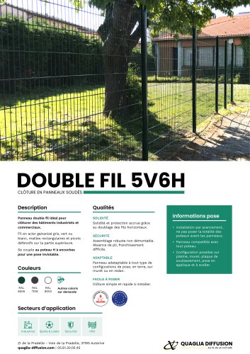 cl&ocirc;ture double fil 5V6H