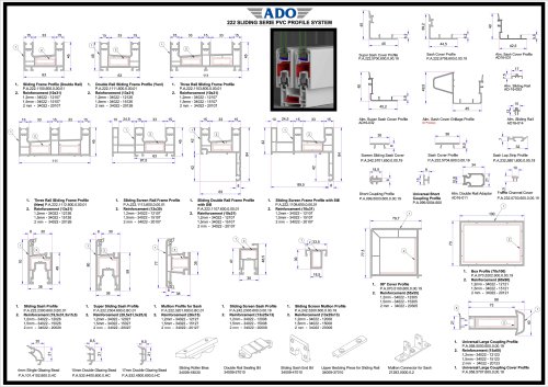 222 SLIDING SERIE PVC PROFILE