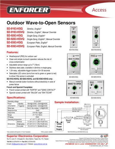 Outdoor Wave-to-Open Sensors