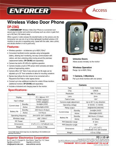 Wireless Video Door Phone