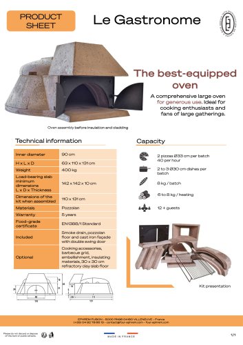 Le Gastronome - Product sheet