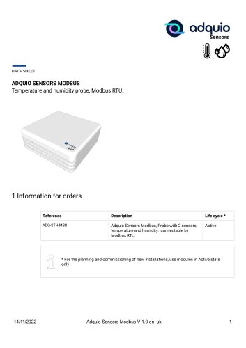 ADQUIO SENSORS MODBUS