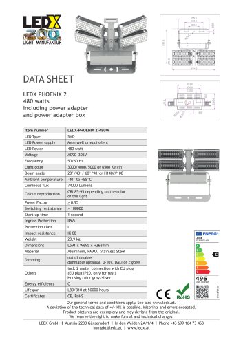 DATA SHEET LEDX PHOENIX 2