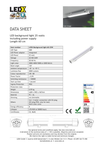 LED background light 25 watts