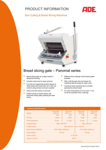 Bread slicing gate – Panomat series