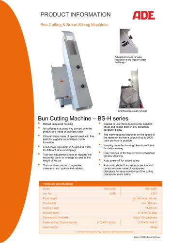 Bun Cutting Machine – BS-H series