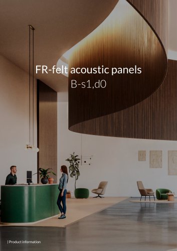 FR-felt acoustic panels B-s1,d0