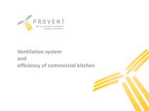 Ventilation system and efficiency of commercial kitchen