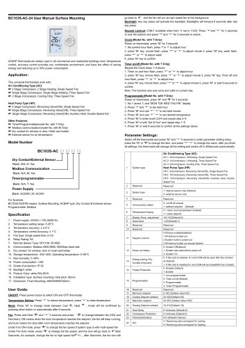 Breeze BC103S-AC&HP Datasheet