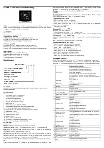 Breeze BC105-AC&HP Datasheet