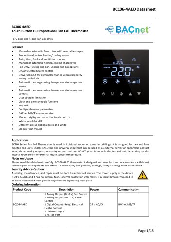 Breeze BC106-4AED Datasheet