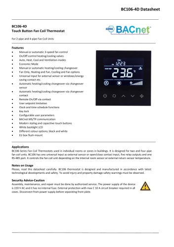 Breeze BC106-4D Datasheet