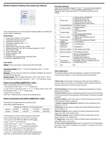 Breeze BC203-E Datasheet