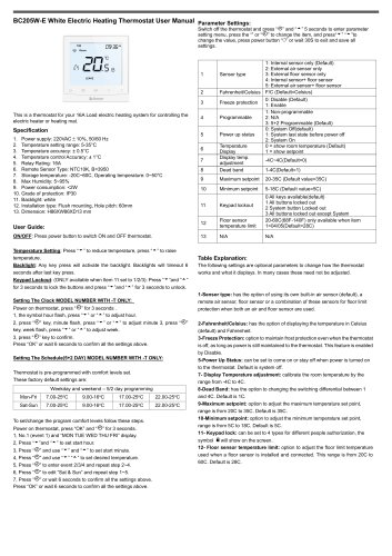 Breeze BC205-E Datasheet