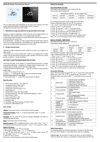 Breeze BC205Z-T Datasheet