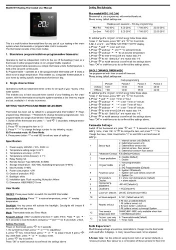Breeze BC205Z-T Datasheet