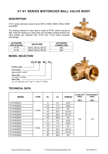 Breeze V7-01 Datasheet