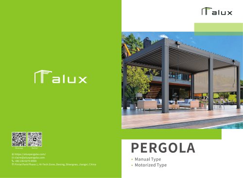 ALUX Steel & Aluminum Pergola Product Catalog 2026