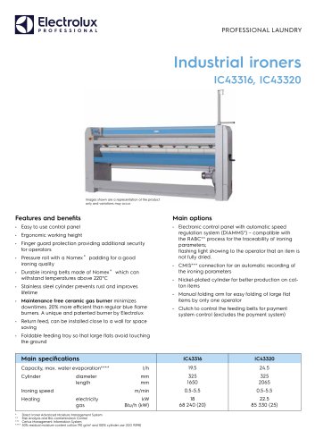 Industrial ironers IC43316, IC43320