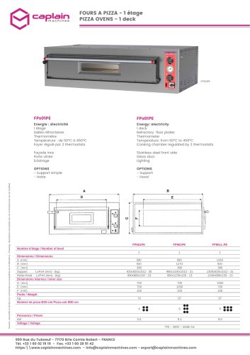 FPX01PE (EN/FR) TECHNICAL SHEET