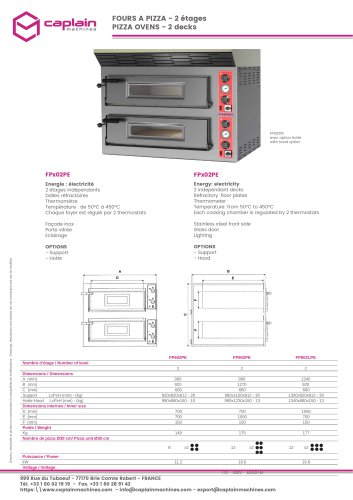 FPX02PE (EN/FR) TECHNICAL SHEET