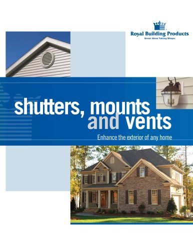 shutters, mountsand vents