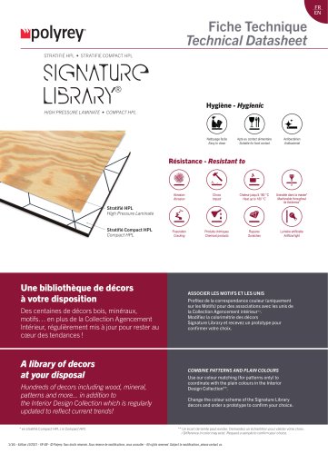 Technical data sheet - SIGNATURE