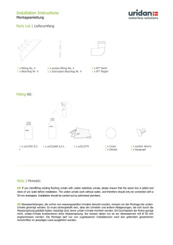 Installation Instructions ADMIRAL MINI GHMA-10