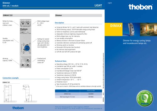 LIIGHT: Universal dimmers DIMAX 532 and DIMAX 534