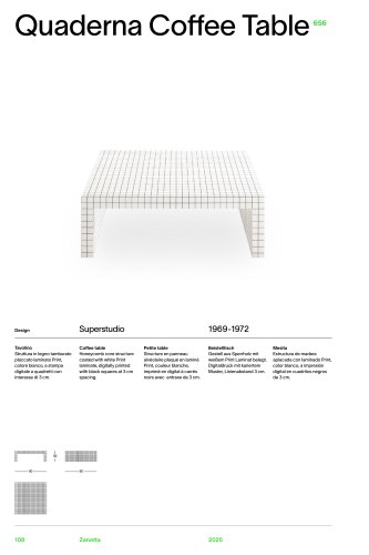 Catalog 656 QUADERNA COFFEE TABLE