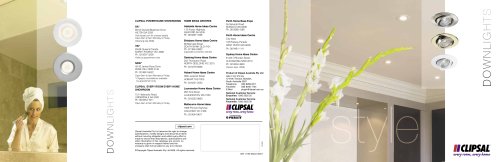 Clipsal Downlights overview