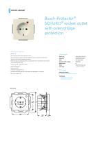 Busch-Protector SCHUKO socket outlet with overvoltage protection IVORY WHITE