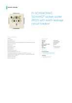 FI-SCHUKOMAT, SCHUKO socket outlet (RCD) with earth leakage circuit breaker